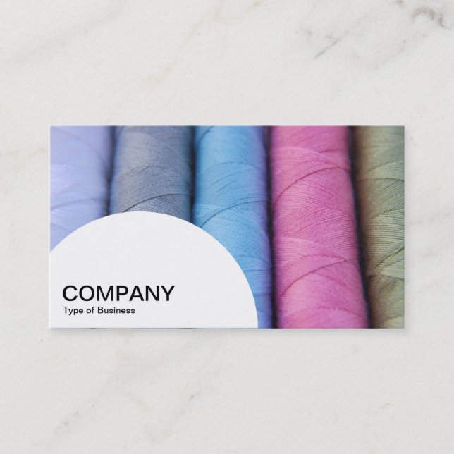 Halvcirkelpanel - bomullsrullar visitkort (Framsida)