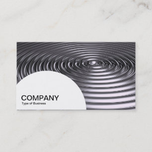 Halvcirkelpanel - Concentric Ringar - Chrome Visitkort