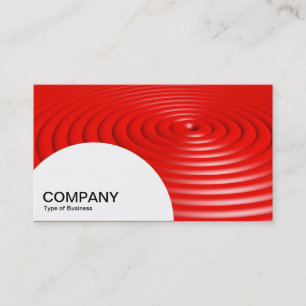 Halvcirkelpanel - Concentric Ringar - Red Visitkort