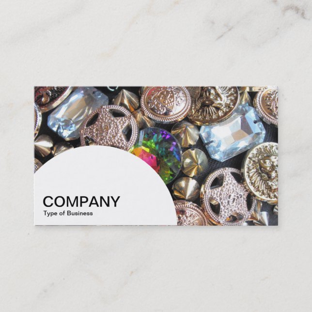 Halvcirkelpanel - Daisy för Gult Visitkort (Framsida)