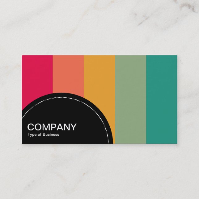 Halvcirkelpanel (punkter) - Färg Pub 01 Visitkort (Framsida)