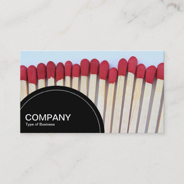 Halvcirkelpanel (punkter) - Matchar 03 Visitkort (Framsida)