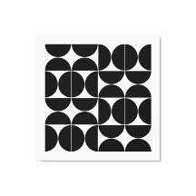 Halvcirklar i mod i svart