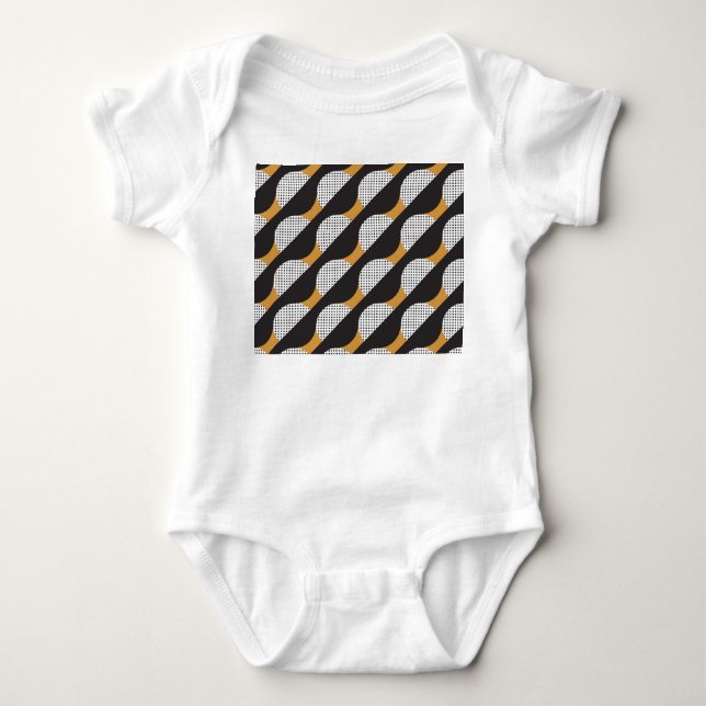 Halvcirklar och prickar, geometriskt mönster. t shirt (Framsida)