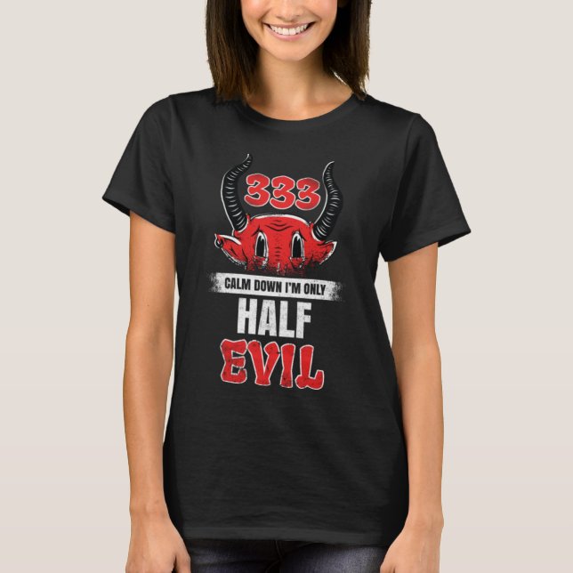 Halvdjävul 333 - LusnySatanist - Lusnyt Lucifer T Shirt (Framsida)