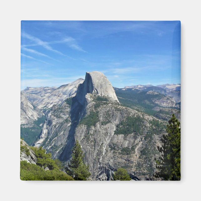 Halvdom från Glacier Point, Yosemite, CA Magnet (Framsidan)