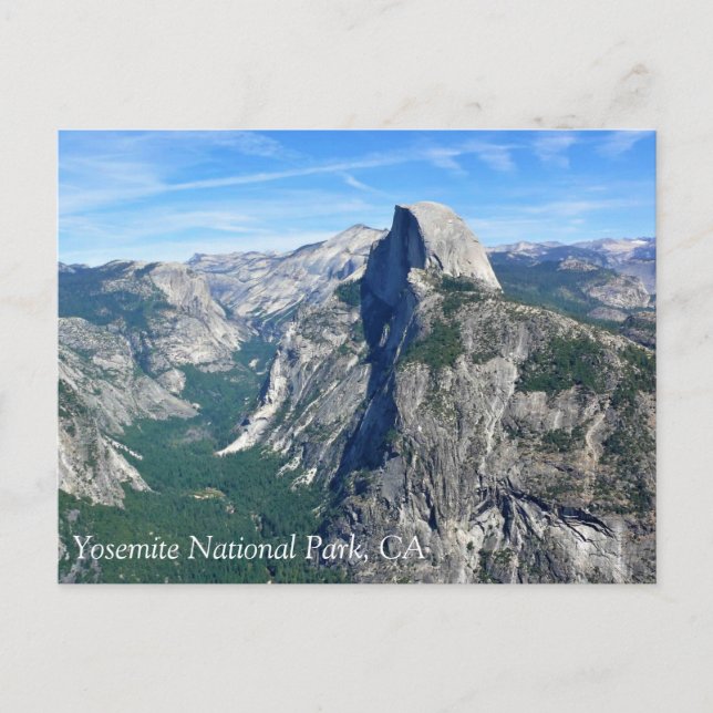 Halvdom från Glacier Point, Yosemite, CA Postcar Vykort (Framsida)