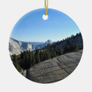 Halvdomän från Olmstead Point, Yosemite, CA Julgransprydnad Keramik