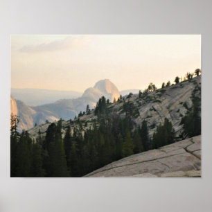 Halvdomän från Olmstead Point, Yosemite, CA Poster
