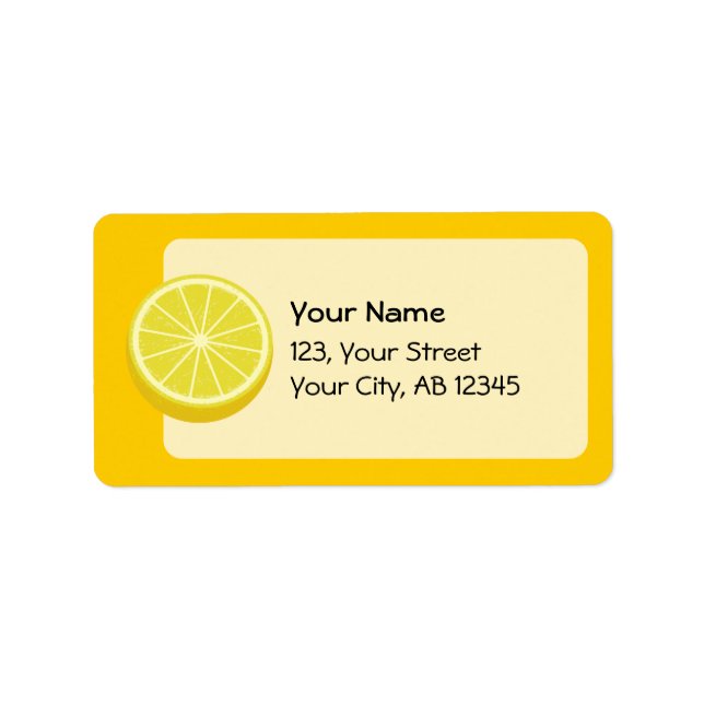 Halve Lemon Adressetikett (Framsidan)