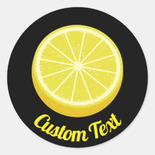 Halve Lemon Runt Klistermärke