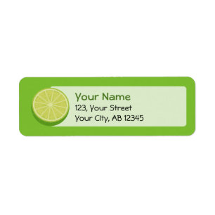 Halve Lime Returadress Etikett