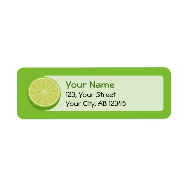 Halve Lime Returadress Etikett (Framsidan)