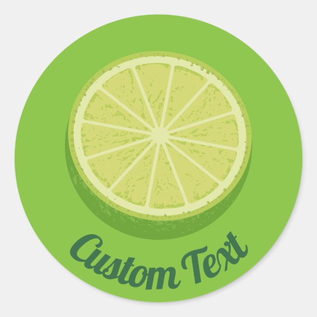 Halve Lime Runt Klistermärke (Framsida)