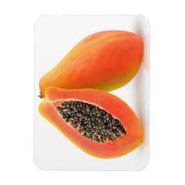 Halved papaya magnet