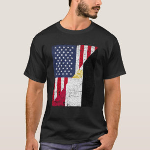 HalvEgypten i USA flagga, Flagga Amerikanska egypt T Shirt