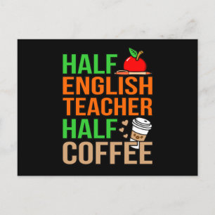 Halvengelsk lärare, halvkaffespråk Student Vykort