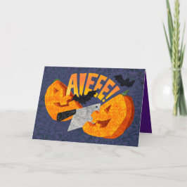 Halvera en förtjusande Halloween-jack-o-lantaarn Kort