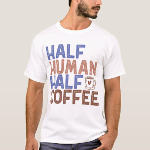 Halverat kaffe från människa t shirt