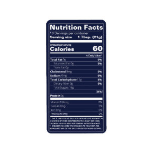 Halveringstift Honung Nutrition har Mörk blått föd Adressetikett