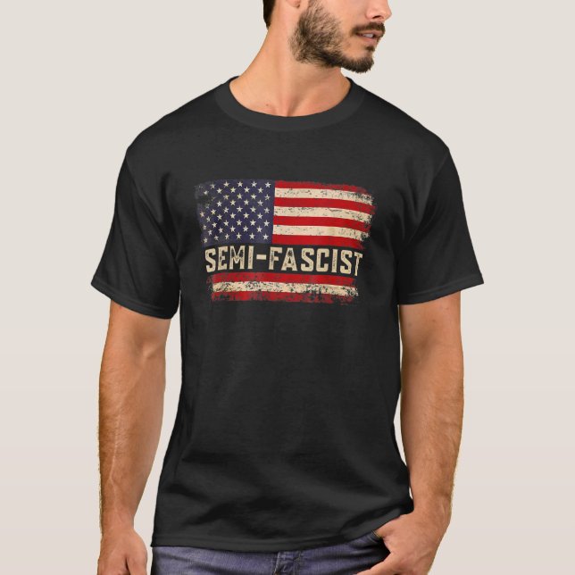 Halvfascistiska citattecken t shirt (Framsida)