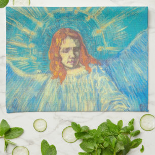 Halvfigur av en ängel av Vincent van Gogh Kökshandduk
