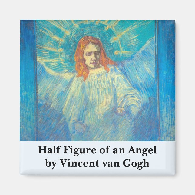 Halvfigur av en ängel av Vincent van Gogh Magnet (Framsidan)