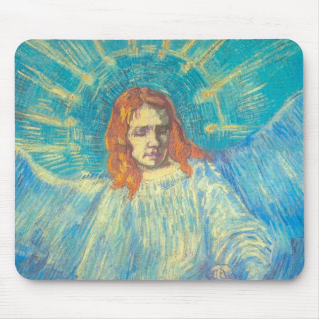 Halvfigur av en ängel av Vincent van Gogh Musmatta (Framsidan)