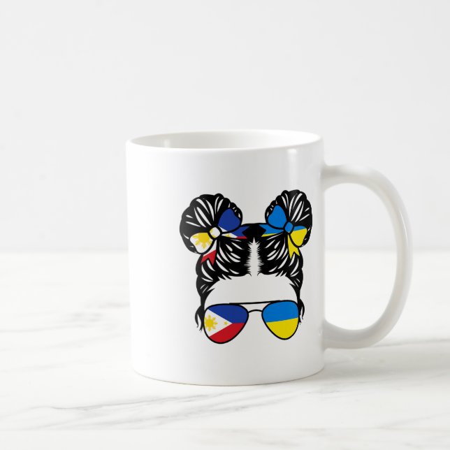 Halvfilippinsk Halvukrainska Flicka Filippinerna B Kaffemugg (Höger)