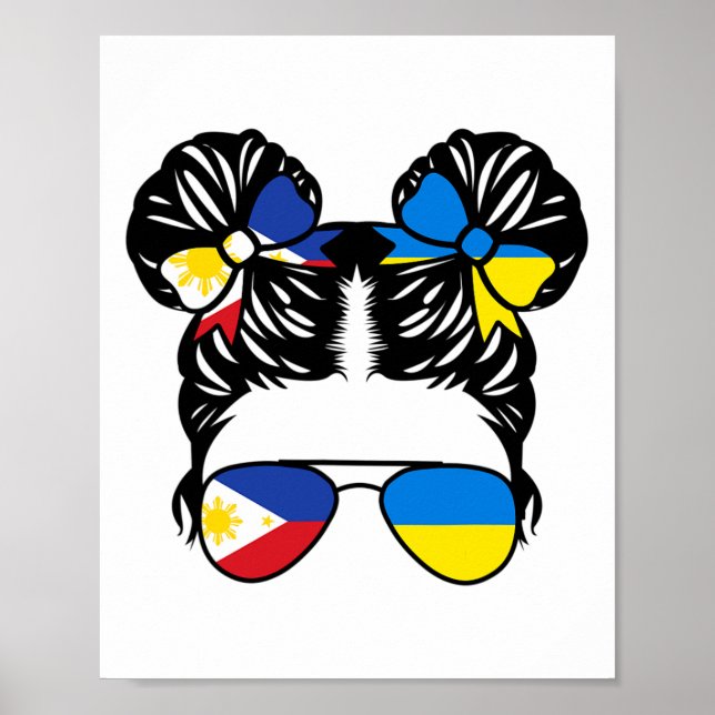 Halvfilippinsk Halvukrainska Flicka Filippinerna B Poster (Framsidan)