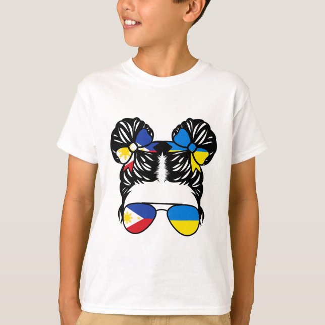 Halvfilippinsk Halvukrainska Flicka Filippinerna B T Shirt (Framsida)