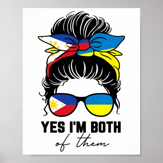 Halvfilska Halvukrainska Flickan Filippinerna Ukra Poster (Framsidan)