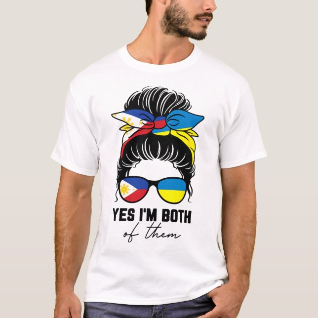 Halvfilska Halvukrainska Flickan Filippinerna Ukra T Shirt (Framsida)