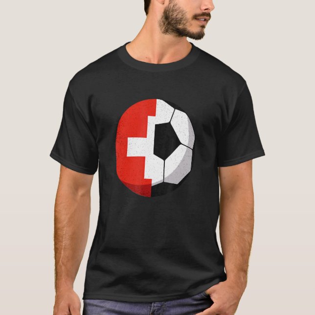 Halvfotbolls-EM i Schweiz Flagga T Shirt (Framsida)