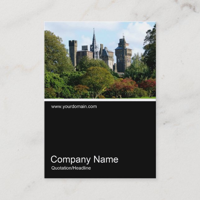 Halvfoto 0238 - Cardiff Castle II Visitkort (Framsida)