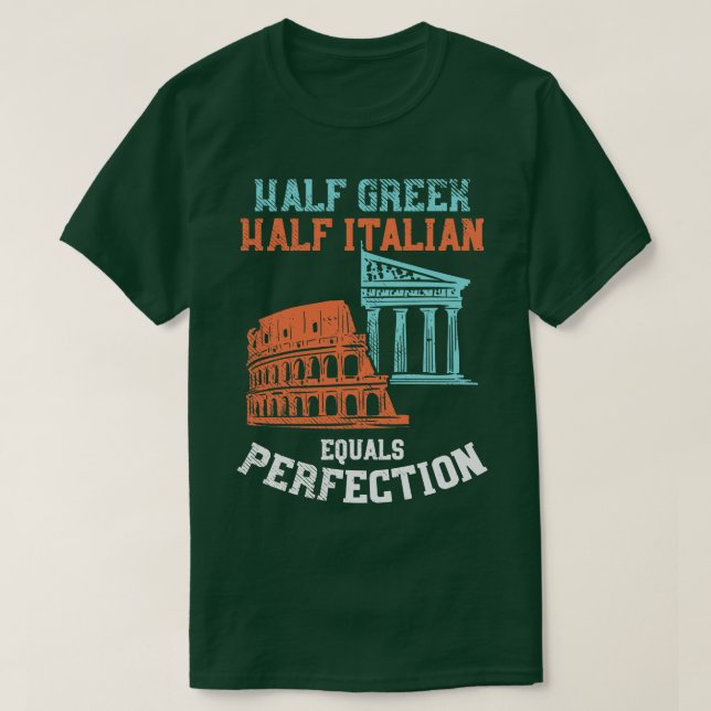Halvgrekiska halvitalienska t shirt (Design framsida)