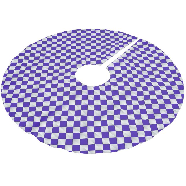 Halvhundraåriga platindiamanter - kobolt och vitt julgransmatta borstad polyester (Vinklad)