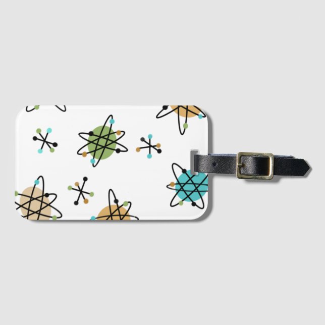 Halvhundradels atombagagemärke bagagebricka (Framsida horisontal)