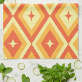 Halvhundradets atomstjärnor på Orange Röda diamant Kökshandduk