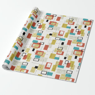 Halvhundradets Papprare tiki Atomic Wrapping Presentpapper