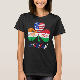 Halvirländsk halv italiensk Flagga Shamrock Her T Shirt