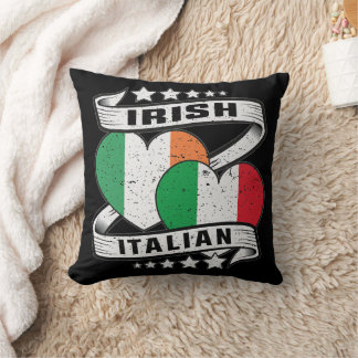 Halvirländsk halv italiensk italiensk Flagga Kudde