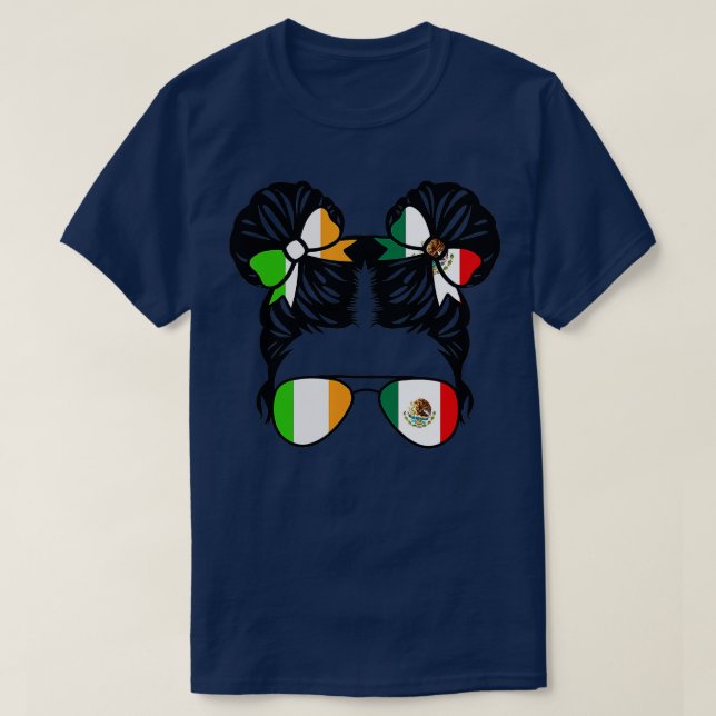 Halvirländsk halv mexikansk flicka Irland Kids Her T Shirt (Design framsida)