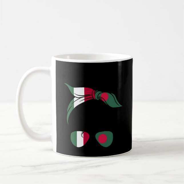 Halvitaliensk Italien i halv Bangladesh och Bangla Kaffemugg (Vänster)