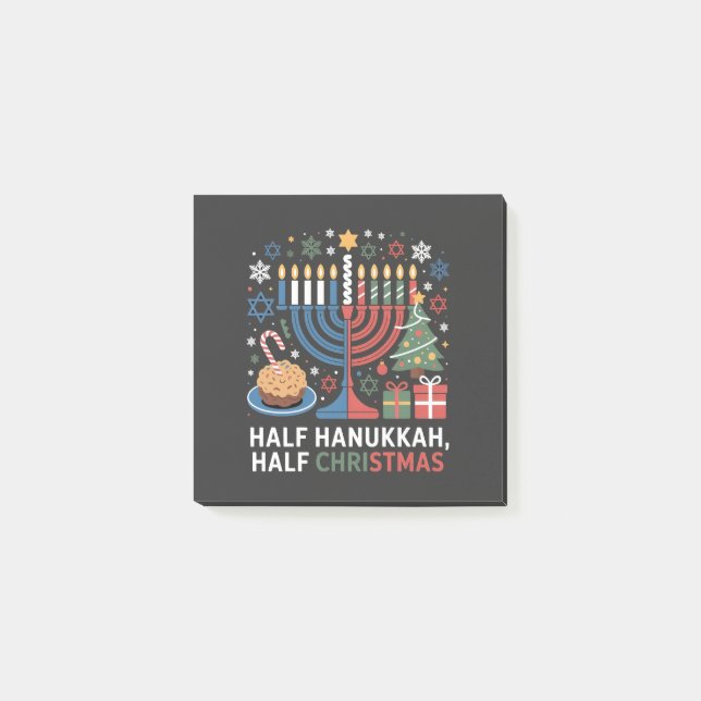 Halvjul Hanukkah Christmukkah Funny Post-it Block (Framsida)