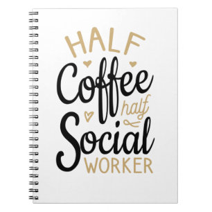 Halvkaffearbetare i Social Anteckningsbok