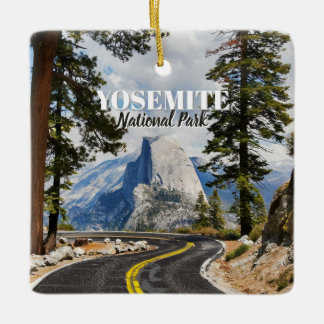 Halvklotet Yosemite National Park Souvenirpresent Julgransprydnad Keramik