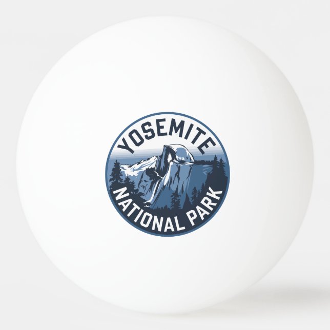 Halvklotet Yosemite Rund Emblem Pingisboll (Framsidan)