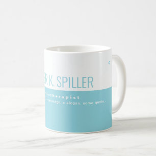 Halvljusblå halvvit anpassningsbar kaffemugg