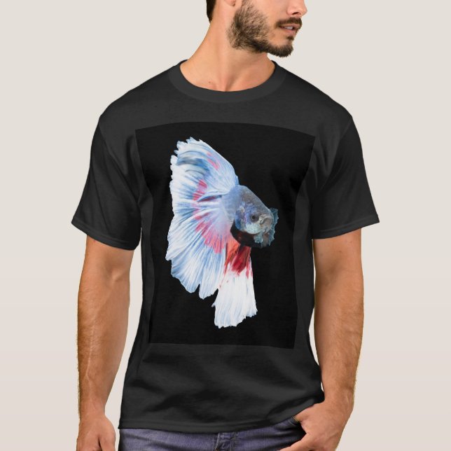 Halvmåne Betta Fisk T Shirt (Framsida)